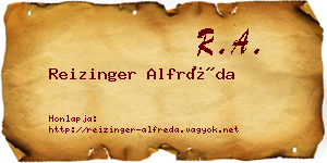 Reizinger Alfréda névjegykártya